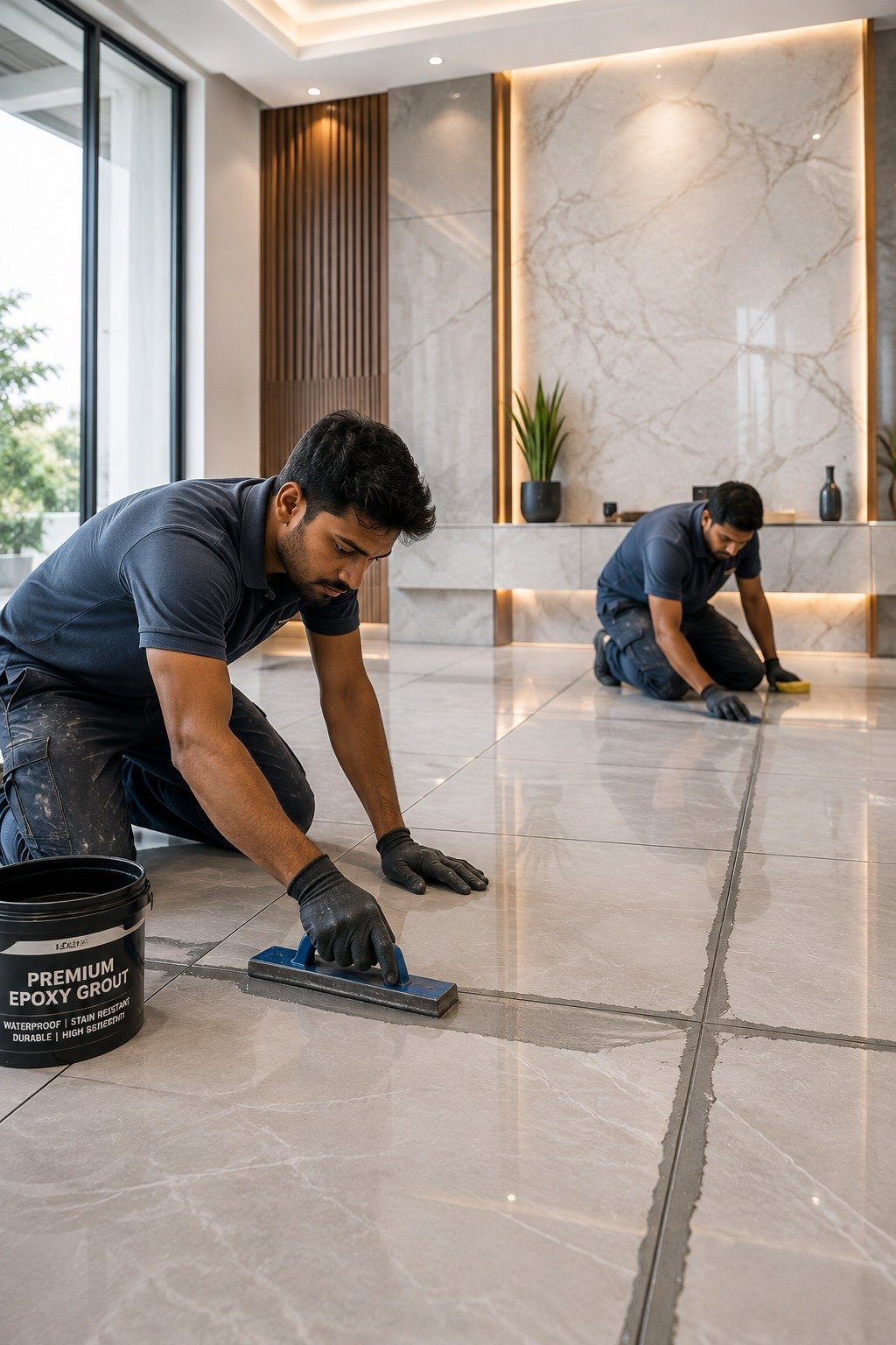 Professional tile and epoxy grouting services in Bangalore