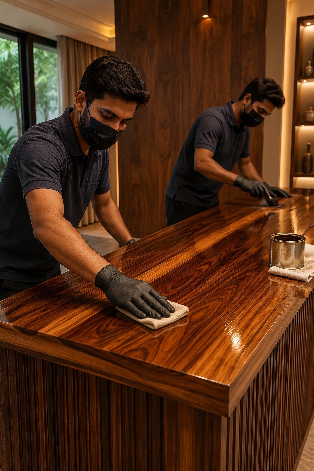 Premium PU and Duco wood polish service in banglore